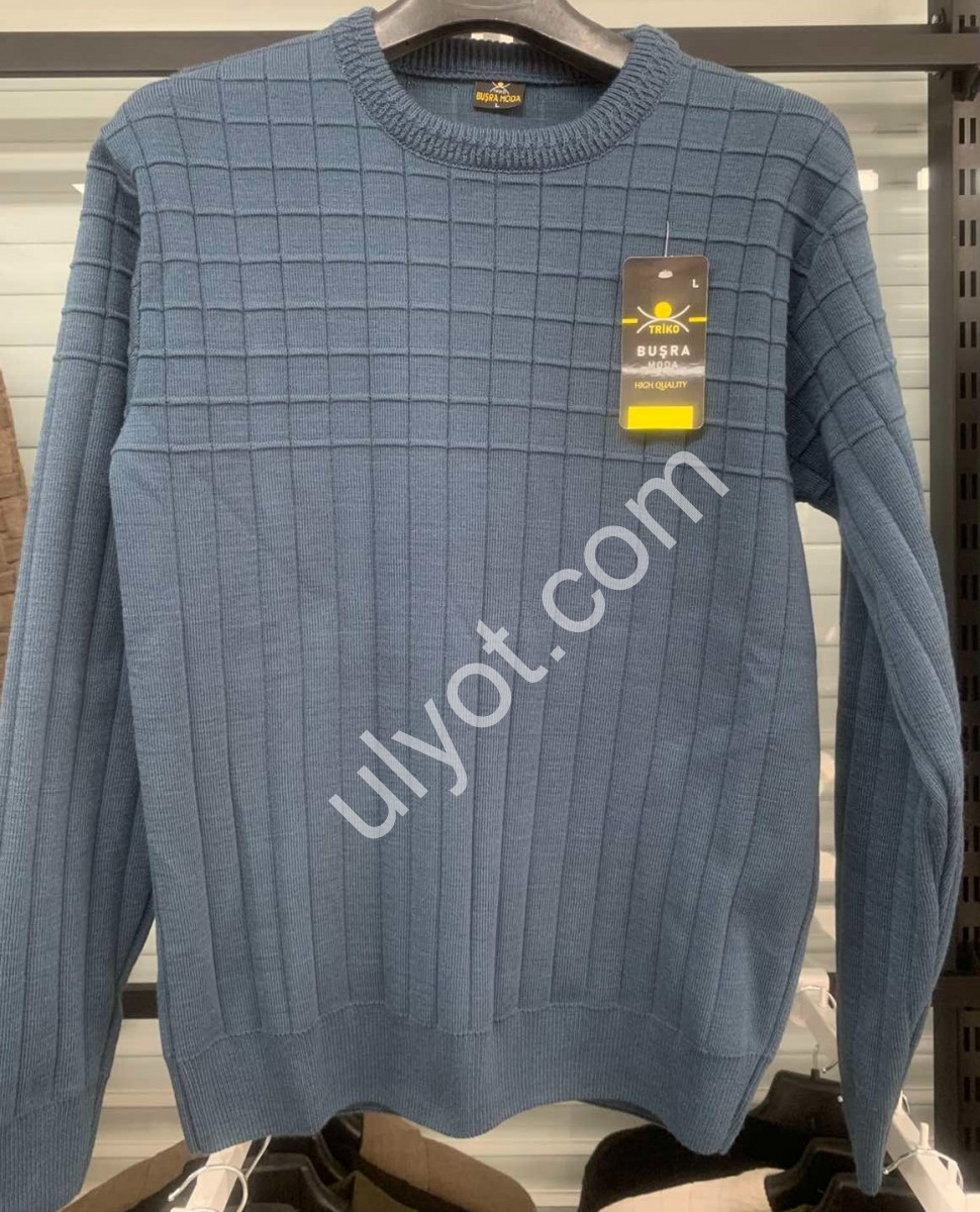 СВИТЕР (L-2XL) СИНИЙ M964