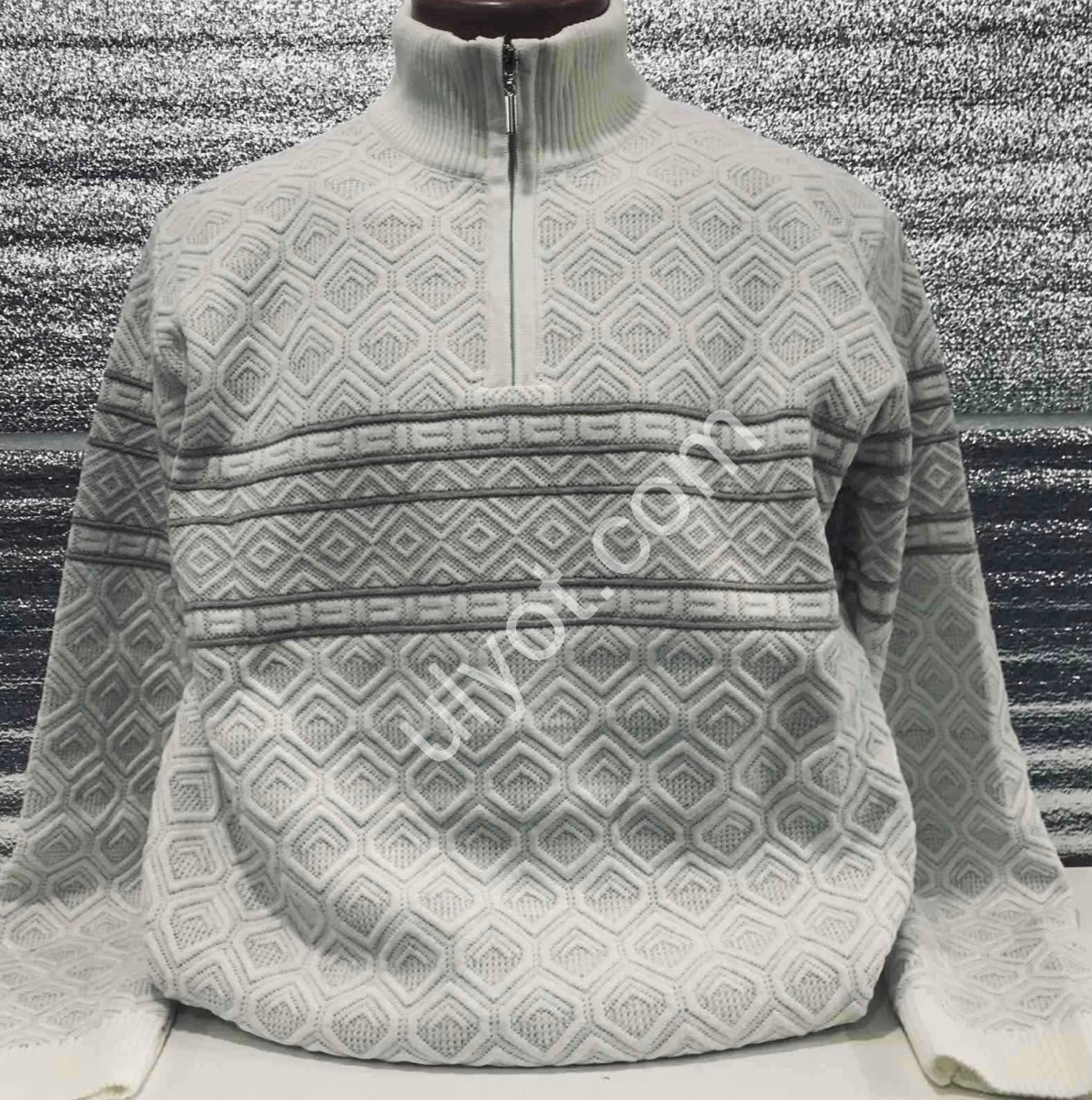 СВИТЕР EVS (L-2XL) БЕЖ 3005