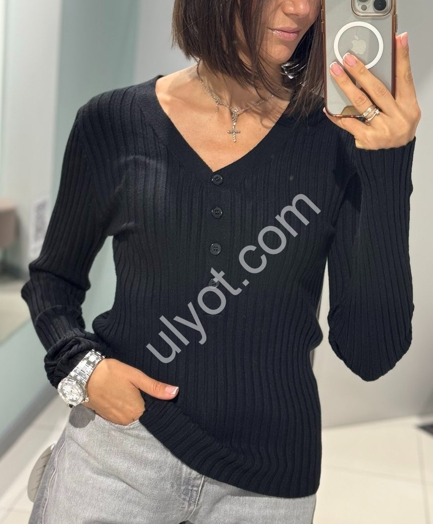 СВИТЕР (ONE SIZE 42-46) ЧЕРНЫЙ S020