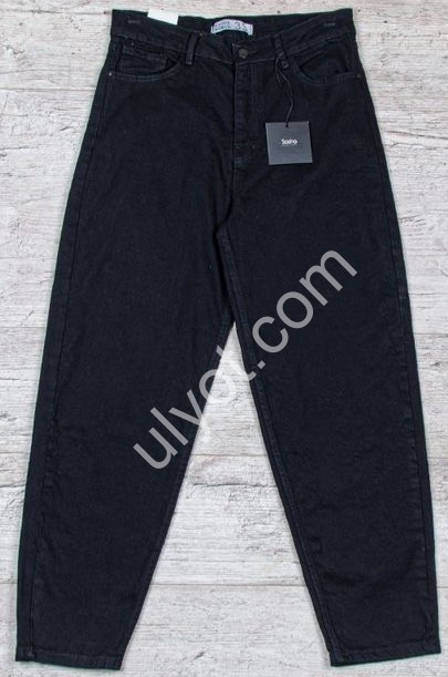 ДЖИНСИ SASHA (30-36) ЧОРНИЙ 9002