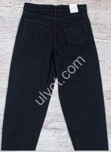 ДЖИНСИ SASHA (30-36) ЧОРНИЙ 9002