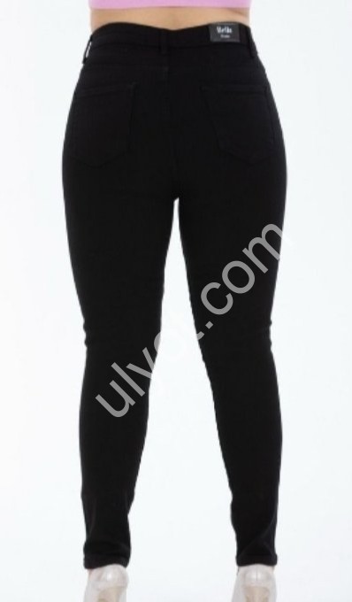 ДЖИНСЫ BELLA DENIM (42-52) БАЙКА ЧЕРНЫЙ 3894