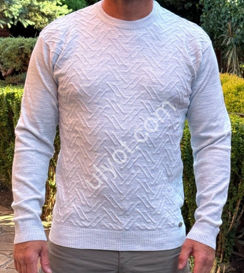 СВИТЕР DEVANTI (L-2XL) СВ.СЕРЫЙ 73503-2