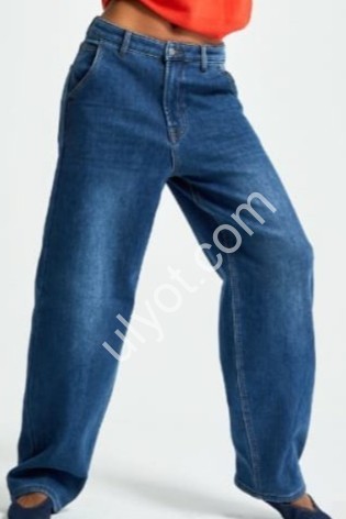 ДЖИНСЫ IT'S BASIC (32-46) МЕХ Т.СИНИЙ 4344/2w5/5