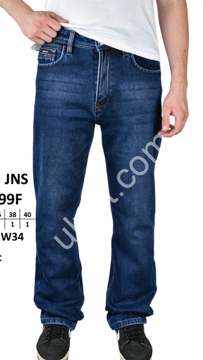 ДЖИНСЫ BARON (32-40) ФЛИС Т.СИНИЙ BR9599F