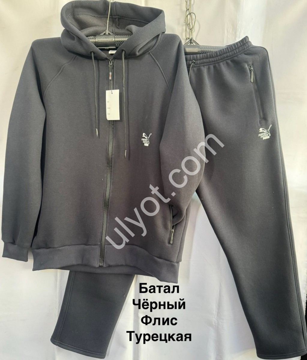 СПОРТ.КОСТЮМ1 P15 (56-64) ФЛІС ПРЯМИЙ ЧОРНИЙ