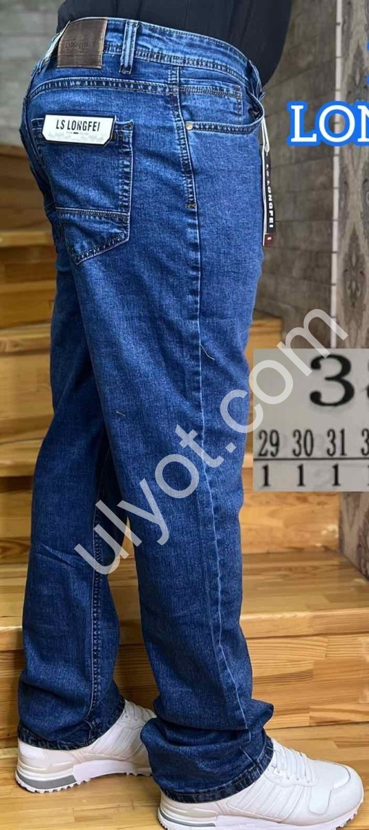 ДЖИНСЫ LONGFEI (29-38) Т.СИНИЙ 389