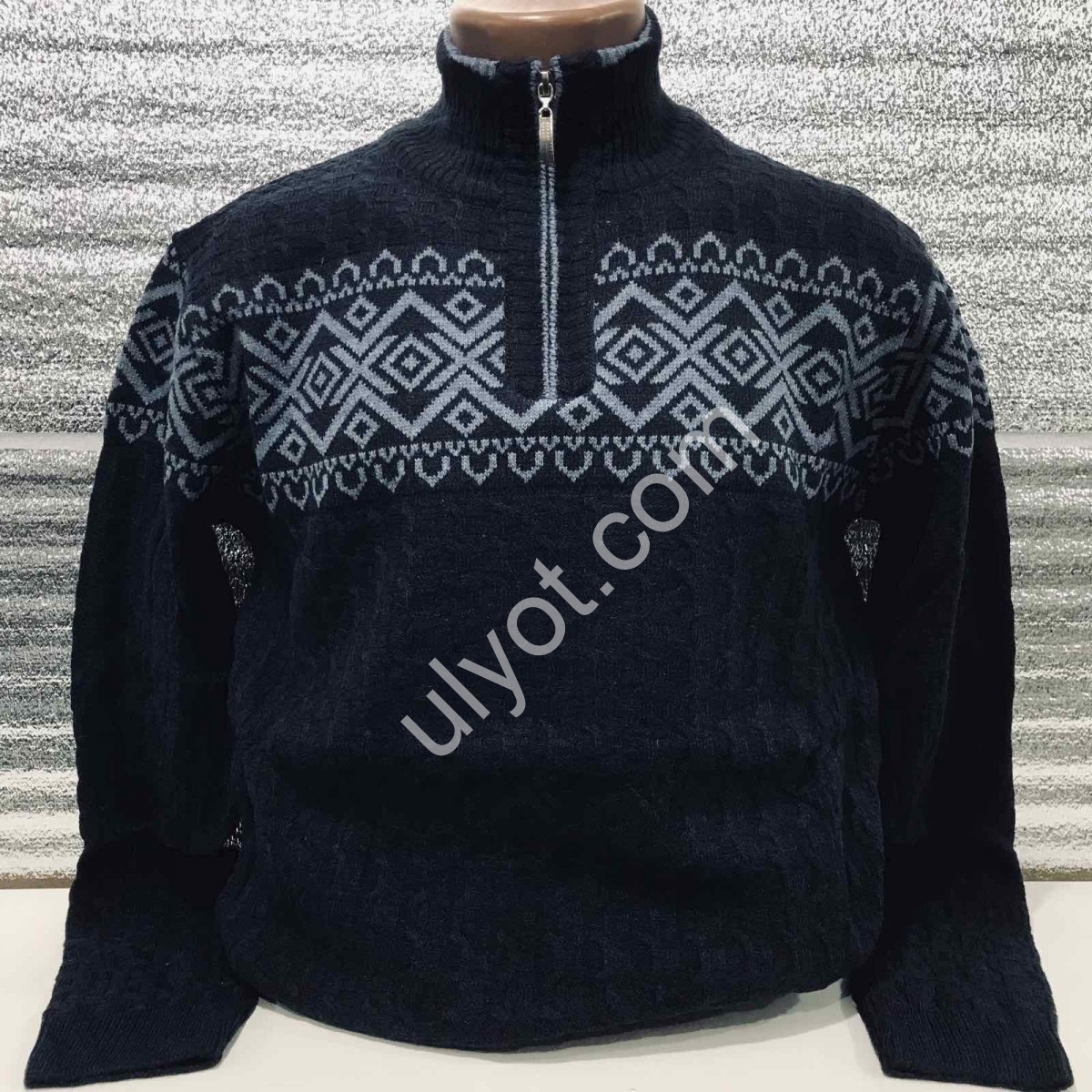 СВІТЕР AYZ (M-XL) Т.СИНІЙ 614