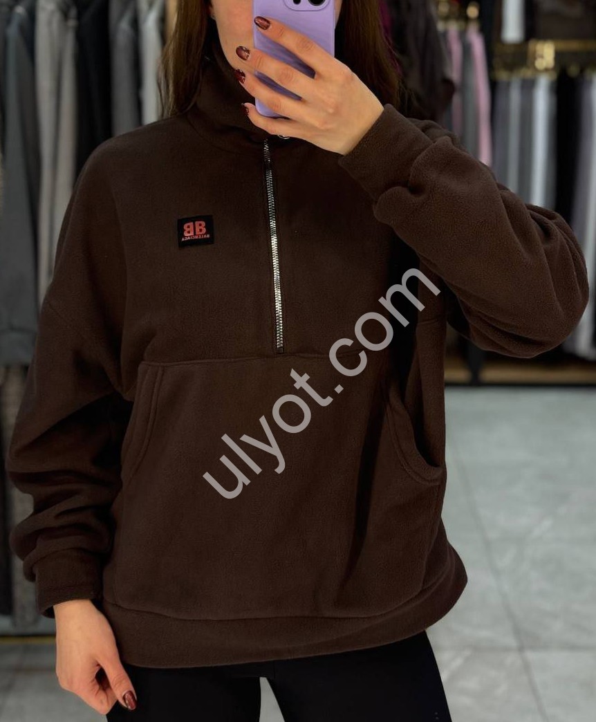 ХУДИ (42-52) ФЛИС ШОКОЛАД 4253