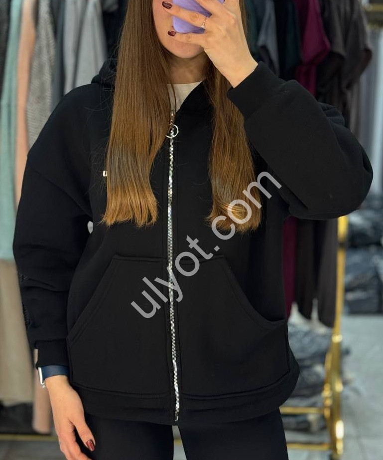 КОФТА (42-48) ФЛИС ЧЕРНЫЙ 4252