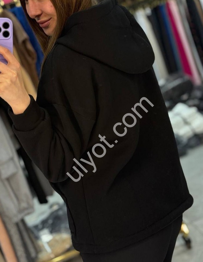 КОФТА (42-48) ФЛИС ЧЕРНЫЙ 4252