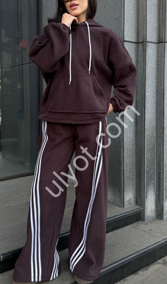 КОСТЮМ (42-48) ФЛІС ШОКОЛАД 1673