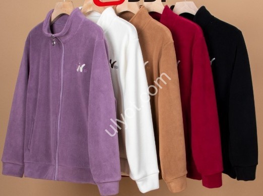 КОФТА JJF (XL-3XL) ПЛЮШ ЧОРНИЙ 371140