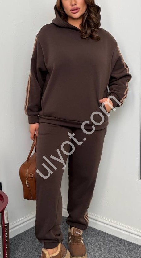 КОСТЮМ (50-62) ФЛІС МАНЖЕТ ШОКОЛАД 220