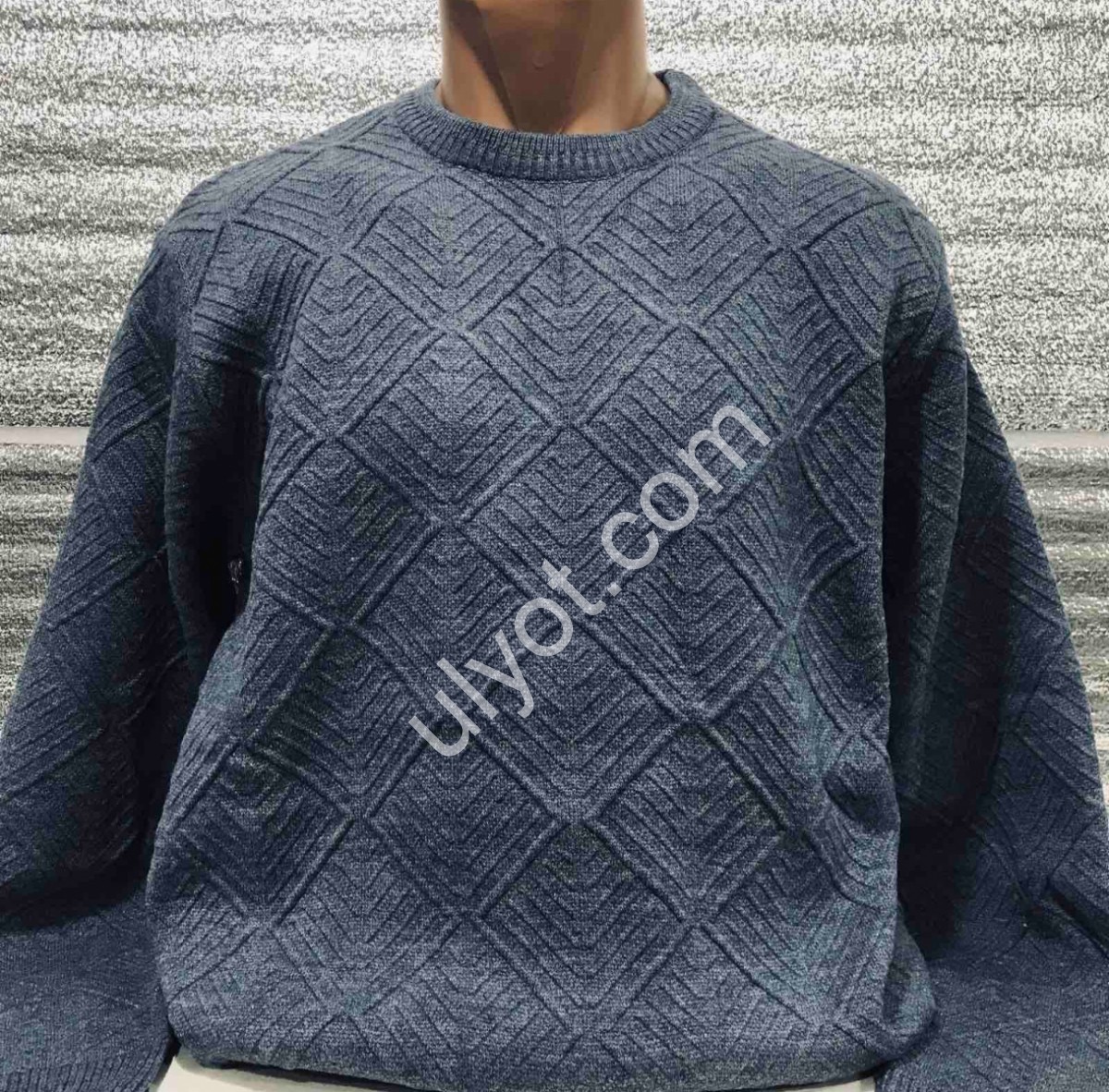 СВИТЕР DEVANTI (L-2XL) ДЖИНС 72185