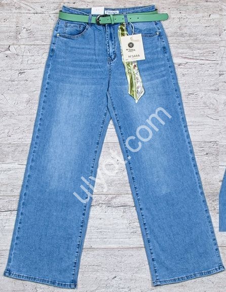 ДЖИНСИ M.SARA (M-3XL) СИНІЙ 376-4B