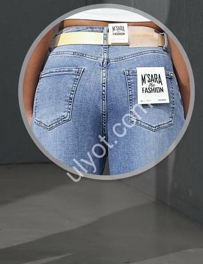 ДЖИНСЫ M.SARA (XS-XL) Т.СИНИЙ 370-4B