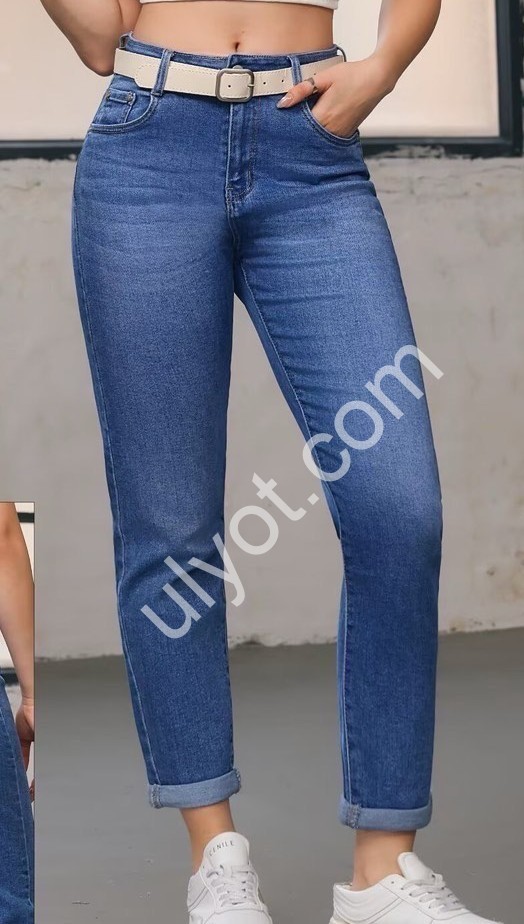 ДЖИНСЫ M.SARA (S-2XL) Т.СИНИЙ 3918-4