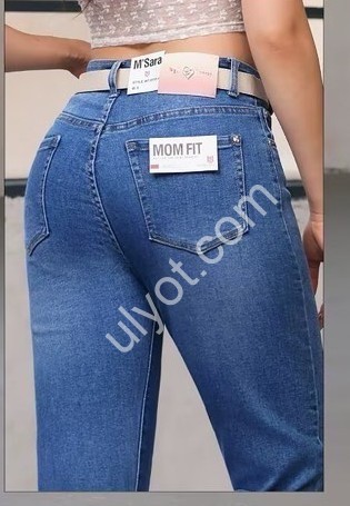 ДЖИНСЫ M.SARA (S-2XL) Т.СИНИЙ 3918-4