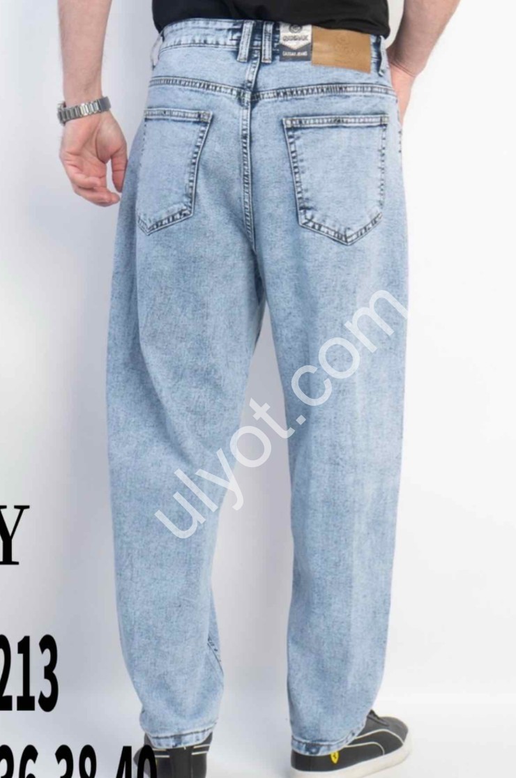 ДЖИНСЫ GAXGAX (30-40) ГОЛУБОЙ 1213