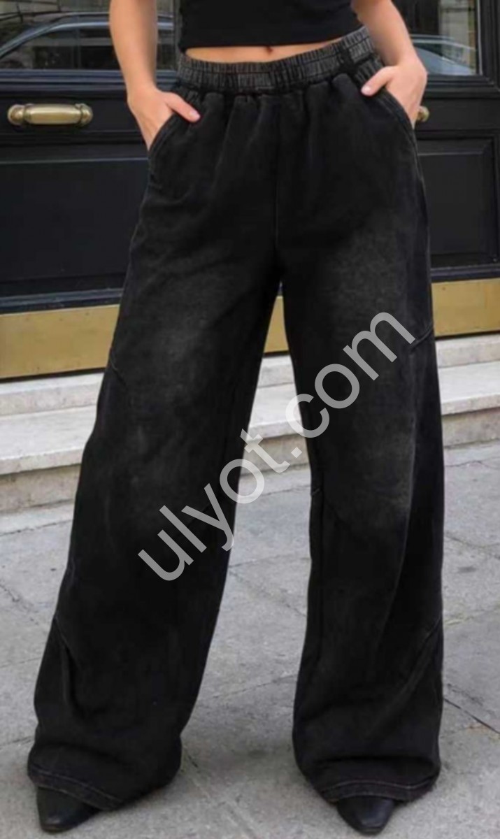 ШТАНЫ (44-50) ПРЯМОЙ ЧЕРНЫЙ K5111