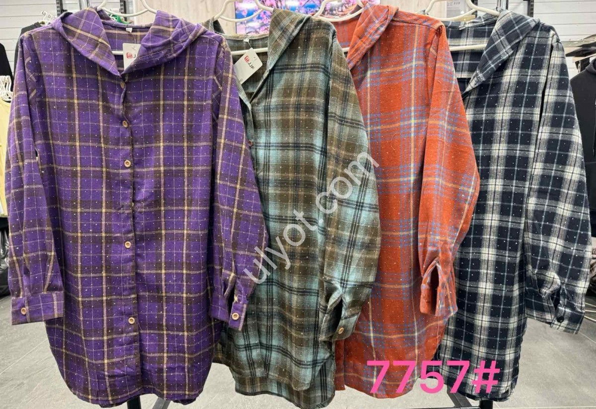 Фото 2 СОРОЧКА (3XL-6XL) КАМ'ЯНІ КОРИЧНИЙ + БІРЮЗА 7757