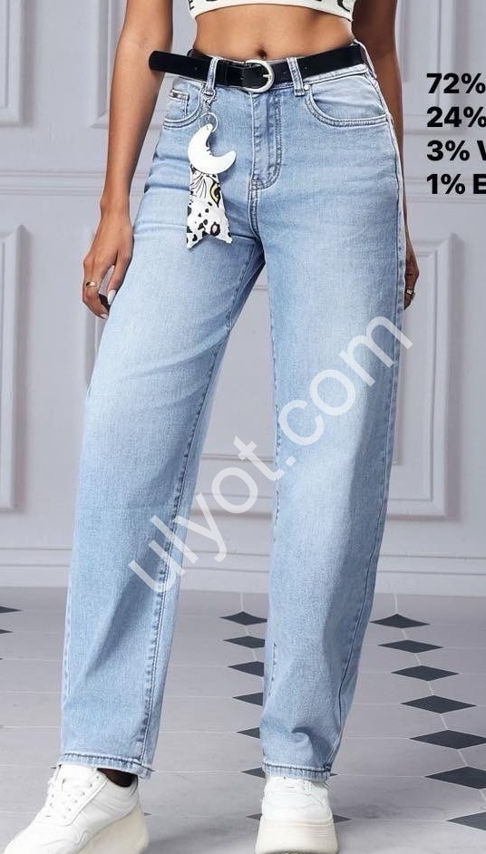 ДЖИНСЫ M.SARA (S-2XL) ГОЛУБОЙ 1101-5