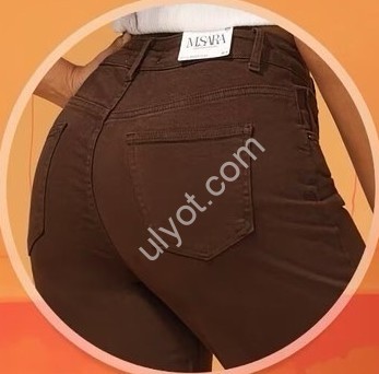 ДЖИНСЫ M.SARA (XS-XL) ШОКОЛАД 3870-60