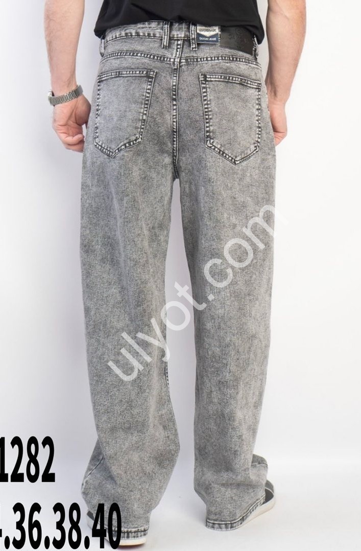 ДЖИНСЫ GAXGAX (30-40) СЕРЫЙ 1282