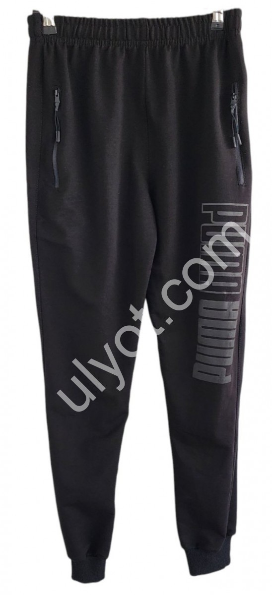 СПОРТ. ШТАНЫ P15 (7-12 ЛЕТ) МАНЖЕТ ЧЕРНЫЙ 