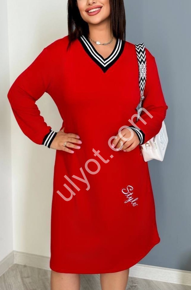 ПЛАТЬЕ (48-58) КРАСНЫЙ 0337