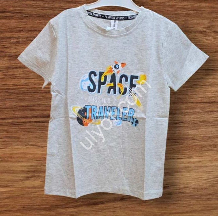 ФУТБОЛКА  (3-7 ЛЕТ) SPACE СЕРЫЙ 