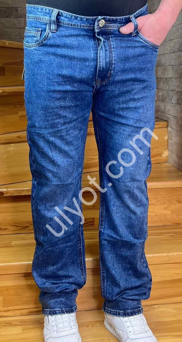 ДЖИНСЫ LONGFEI (34-44) Т.СИНИЙ 358D