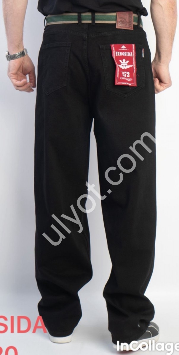 ДЖИНСЫ FANGSIDA (28-34) ЧЕРНЫЙ 8920