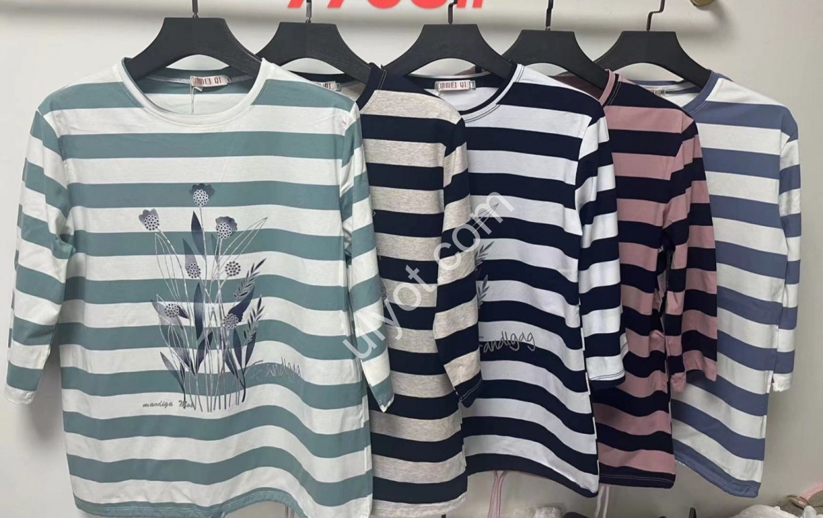 ФУТБОЛКА (2XL-5XL) БІЛИЙ+ДЖИНС 7703