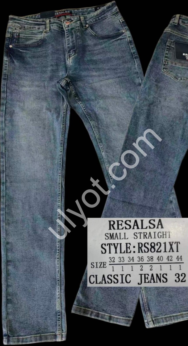 ДЖИНСЫ RESALSA (32-44) СИНИЙ 821