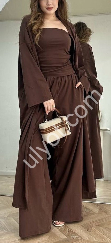 Фото 2 КОСТЮМ  ТРОЙКА (42-46) ШОКОЛАД 764
