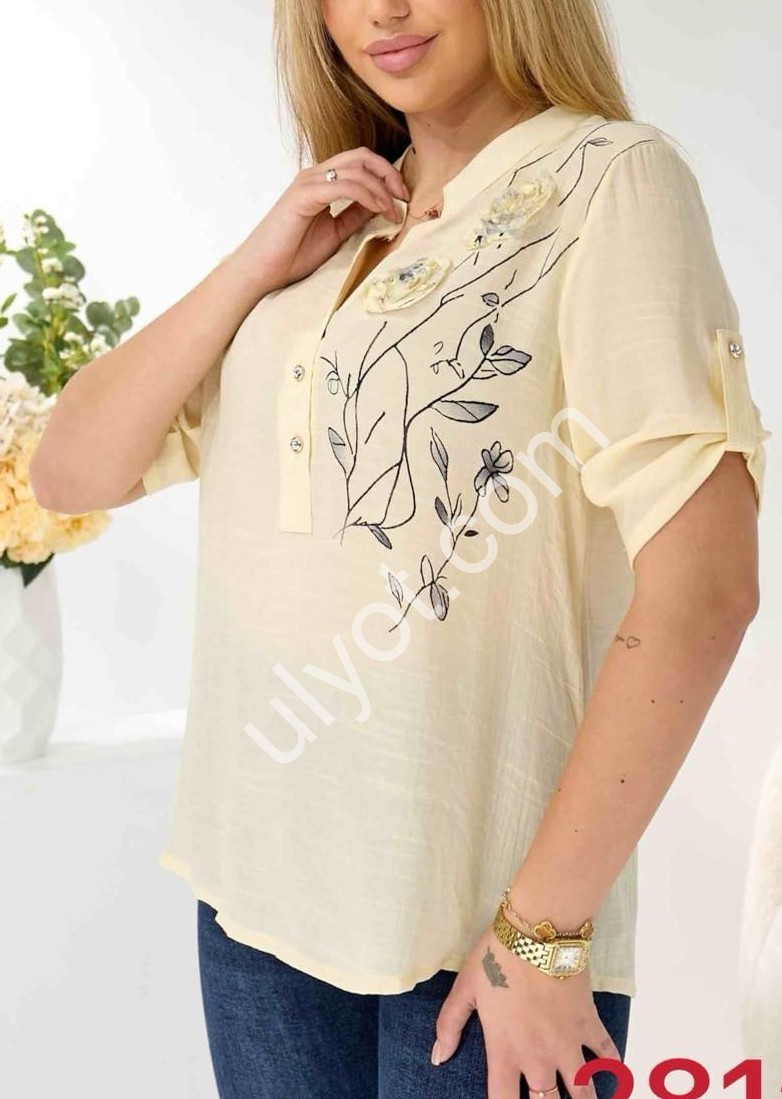 КОФТА JJF (XL-4XL) КВІТИ КОРАЛ 281