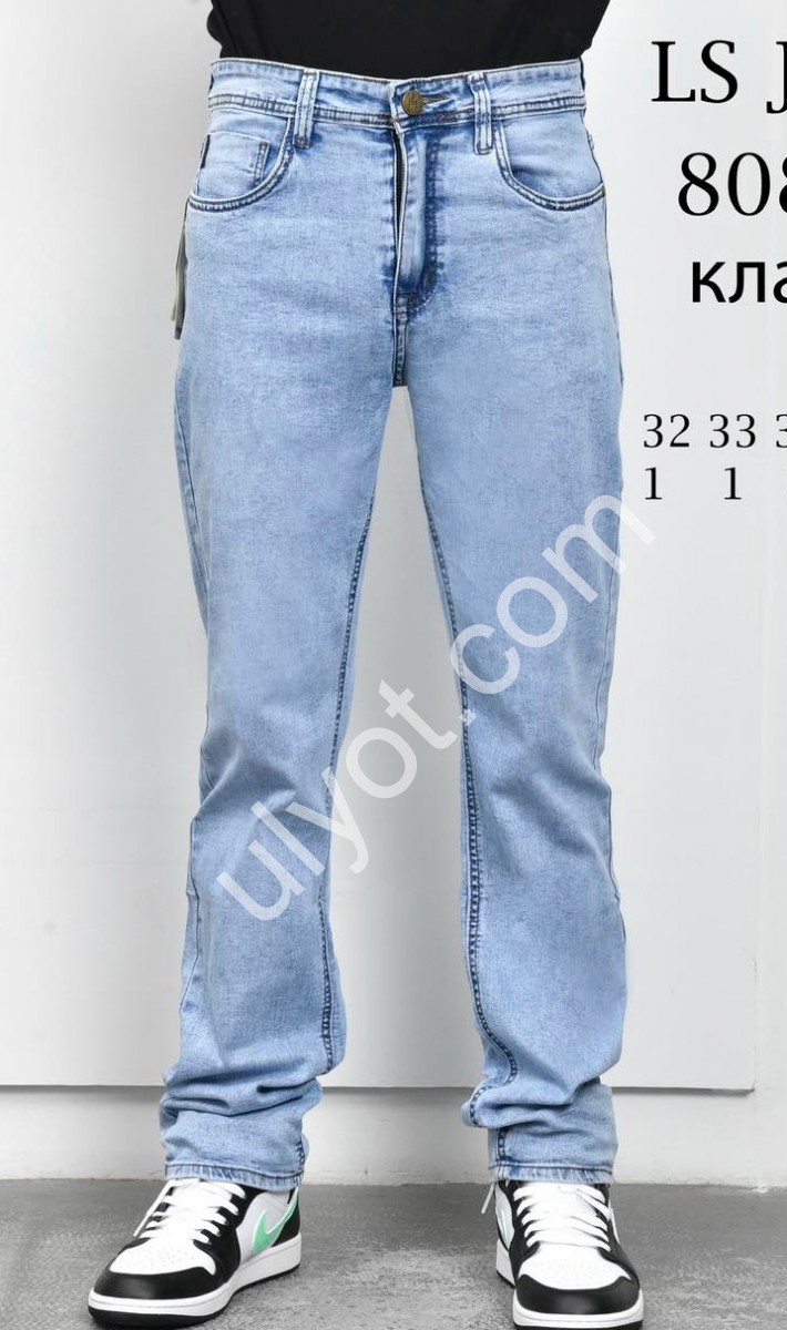 ДЖИНСЫ LS JEANS (32-40) ГОЛУБОЙ 808