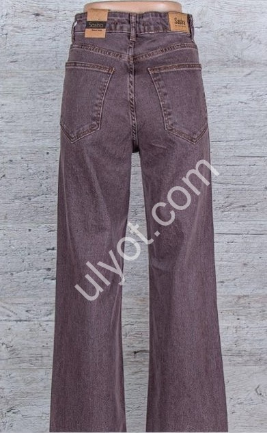 ДЖИНСЫ SASHA (26-31) СТРАЗЫ ШОКОЛАД 2915