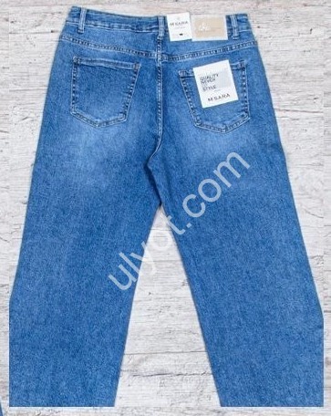 ДЖИНСИ M.SARA (M-4XL) СТРАЗИ Т.СИНІЙ 216-4