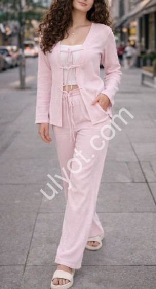 КОСТЮМ ДВІЙКА (42-48) РОЖОВИЙ 1613