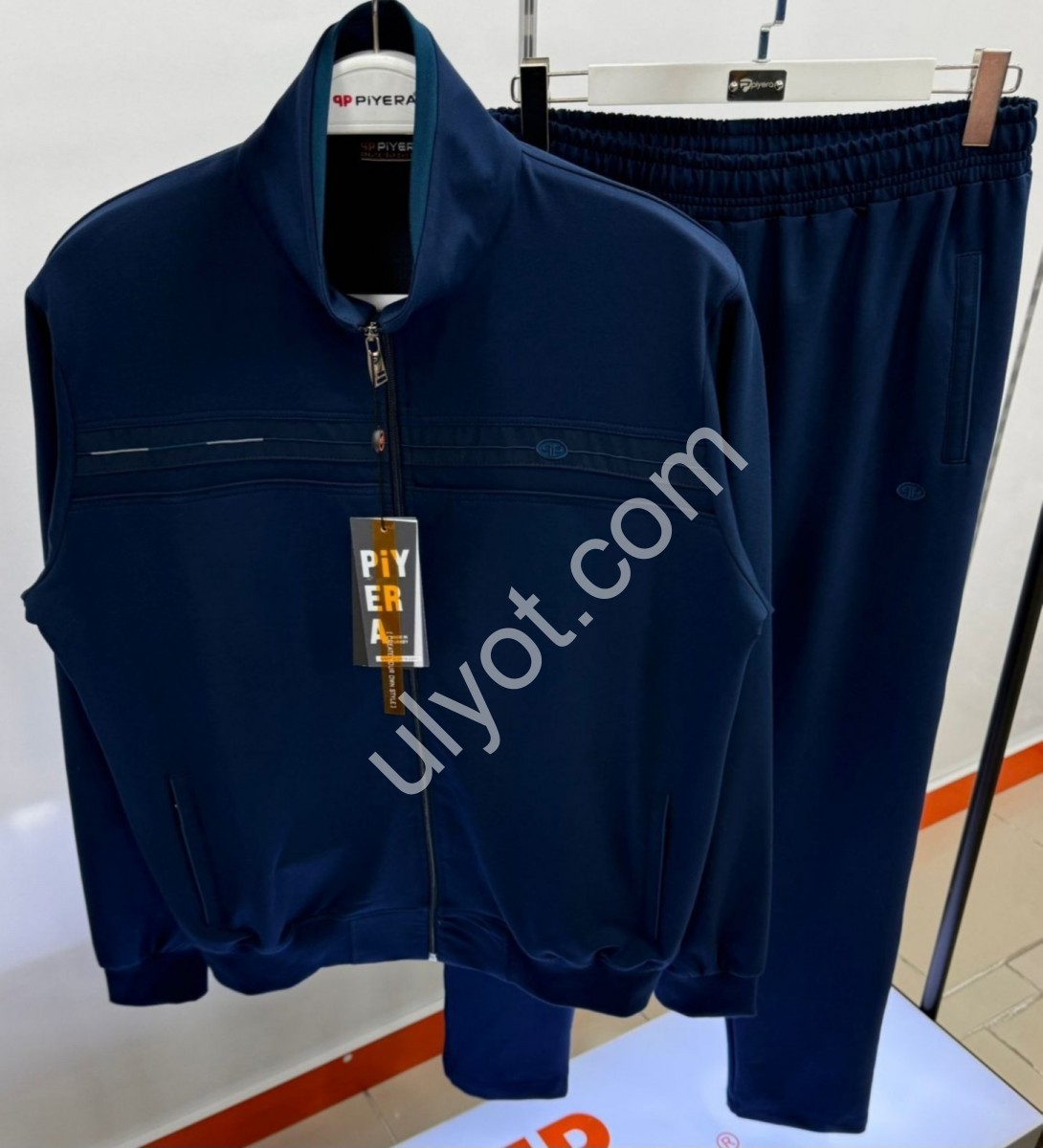 СПОРТ.КОСТЮМ PIYERA (XL-5XL) ПРЯМОЙ СИНИЙ 7825