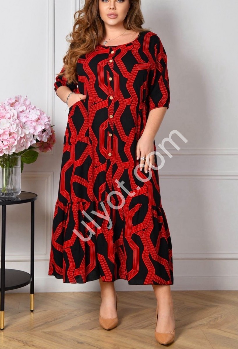 ПЛАТЬЕ (58-62) КРАСНЫЙ A3-1