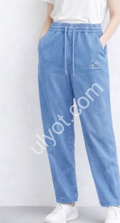 ДЖИНСЫ (XL-6XL) ГОЛУБОЙ 25563