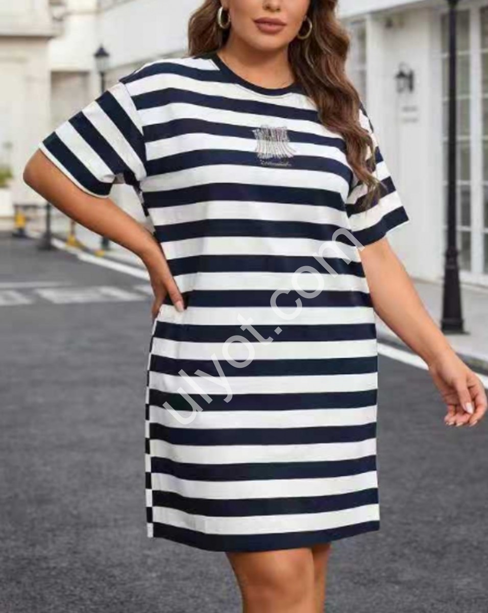 ФУТБОЛКА-ПЛАТЬЕ (52-60) СЕРЫЙ TW60004