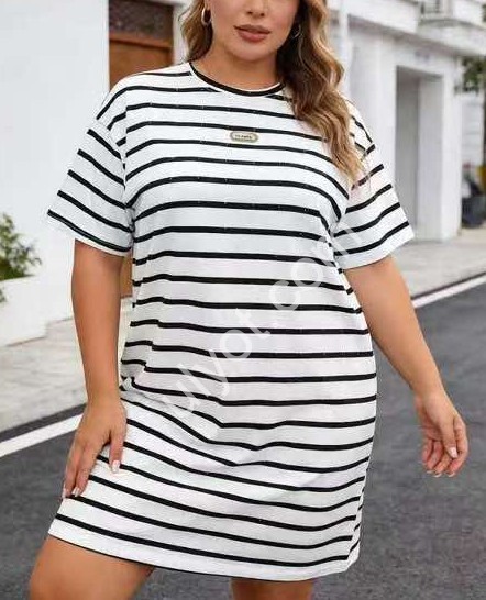 ФУТБОЛКА-ПЛАТЬЕ (52-60) БЕЖ TW60008