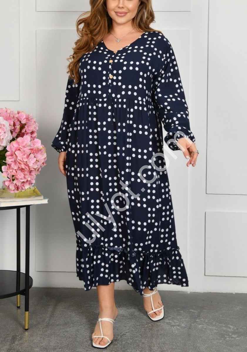 ПЛАТЬЕ (2XL-4XL) Т.СИНИЙ A2-1