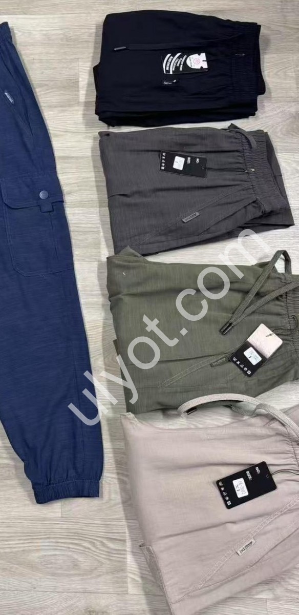 ШТАНЫ (3XL-7XL) МАНЖЕТ Т.СЕРЫЙ FK3009