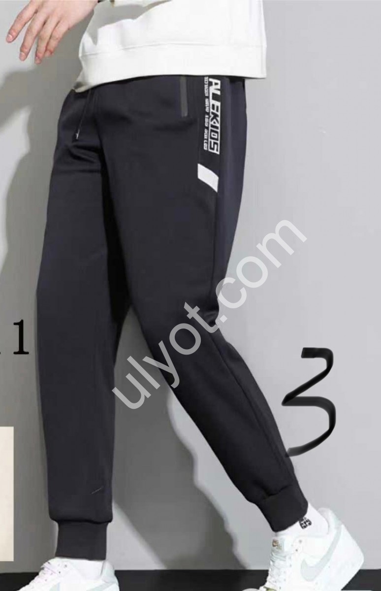 ШТАНЫ (М-3XL) МАНЖЕТ Т.СЕРЫЙ 2811